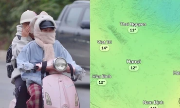 Ngày mai 22/1, nhiệt độ ở thủ đô Hà Nội có thời điểm chỉ 12-13 độ C