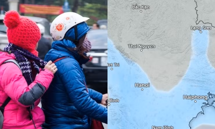 Không khí lạnh tăng cường về khiến Hà Nội mưa vào thời điểm nào?