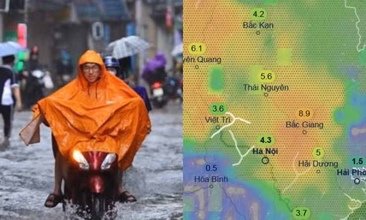 Sắp có đợt mưa dông kéo dài ở miền Bắc, thời tiết Hà Nội mát mẻ