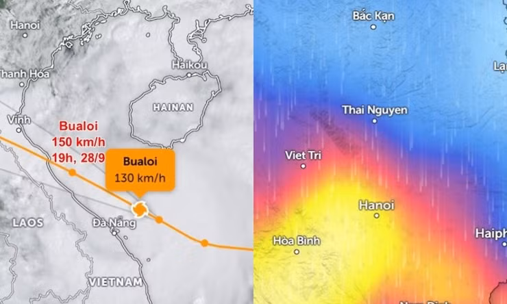 Bão Bualoi dự báo sẽ gây mưa lớn diện rộng ở những khu vực nào?