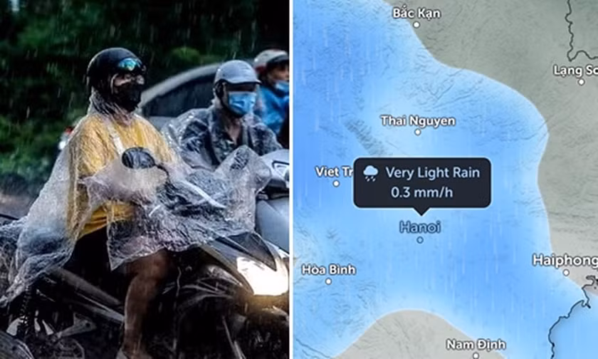 Hà Nội có mưa rải rác do gió mùa Đông Bắc