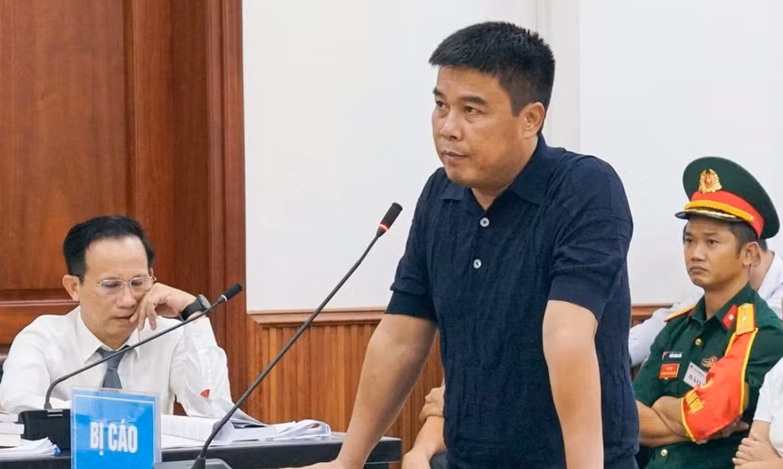 Hình ảnh bị cáo Nguyễn Văn Hậu tại phiên phúc thẩm vụ bán đất sân bay Nha Trang