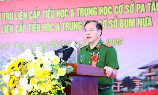 Thứ trưởng Bộ Công an dự lễ khởi công hai trường nội trú vùng biên Lai Châu