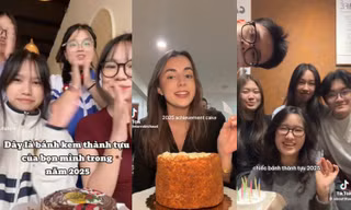 Cùng Gen Z "chào tạm biệt" năm 2025 với trào lưu "chiếc bánh thành tựu"