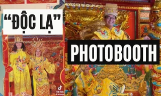 “Độc lạ” Suối Tiên dịp Tết: "Hóa thân" làm vua chúa khi chụp ảnh photobooth