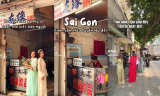 TP.HCM: Giới trẻ đua nhau "bắt trend" chụp ảnh Tết ở tiệm nước sâm lâu đời