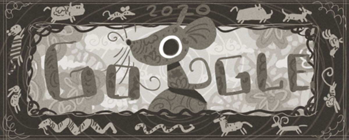 Google trưng biểu tượng chuột vàng chào năm Canh Tý 2020 ảnh 1