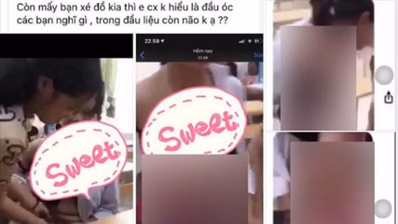 Nữ sinh Quảng Ninh bị bạn lột đồ, quay clip ngay tại lớp học ảnh 1