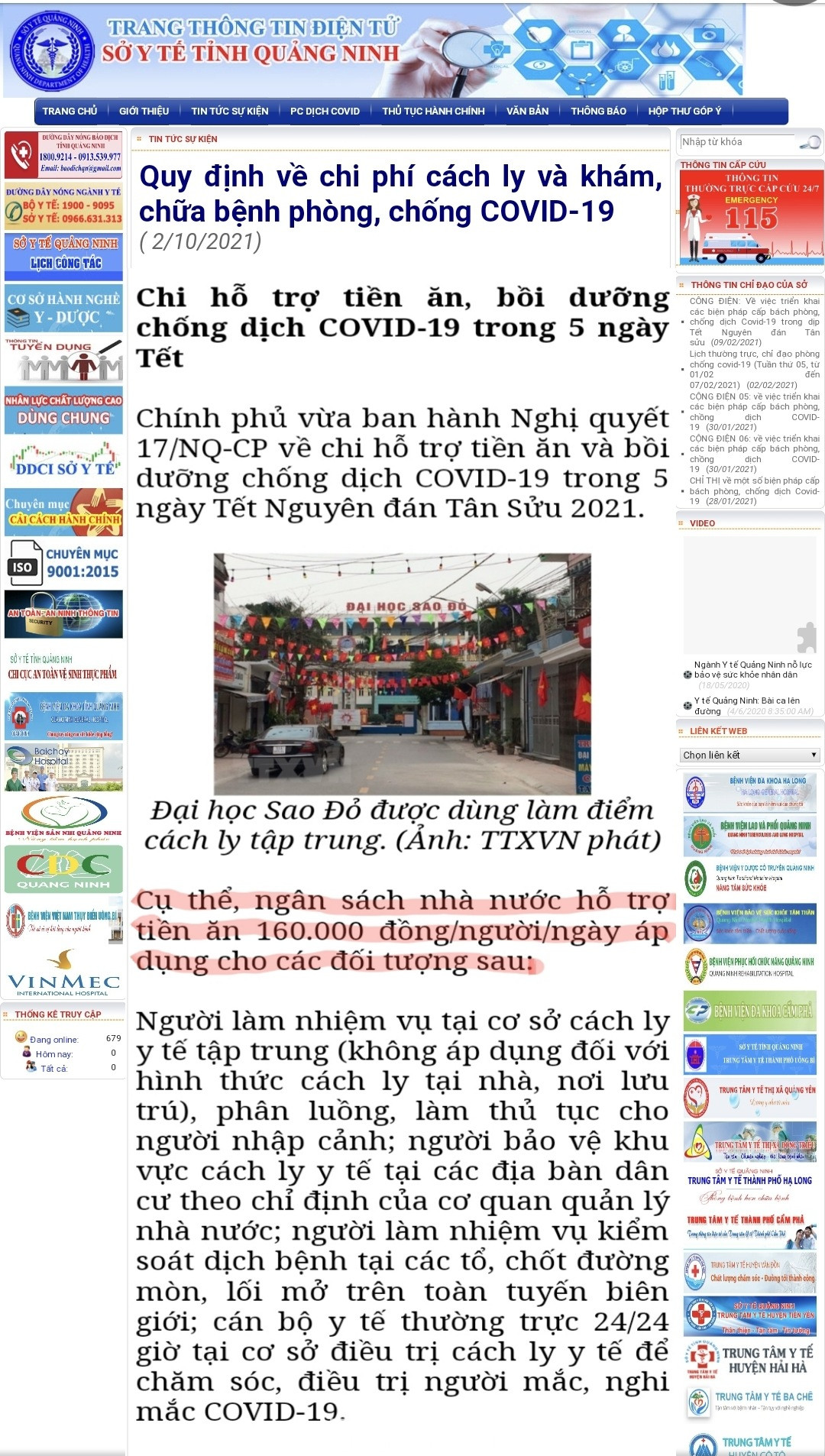 Vụ suất ăn bị 'cắt xén' trong khu cách ly: Sở Y tế Quảng Ninh áp dụng sai Nghị quyết của Chính phủ? ảnh 3