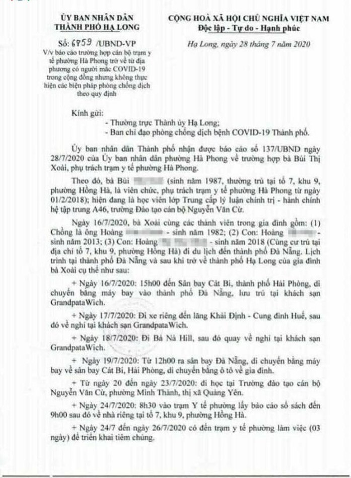 Nữ cán bộ y tế không khai báo trung thực, vẫn đi thi sau khi về từ Đà Nẵng ảnh 1