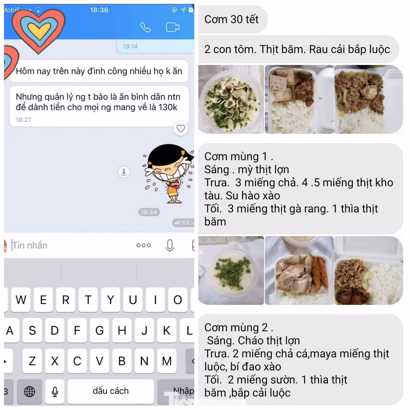 Vụ 'cắt xén' bữa ăn ở Quảng Ninh: Những tin nhắn từ khu cách ly ảnh 4