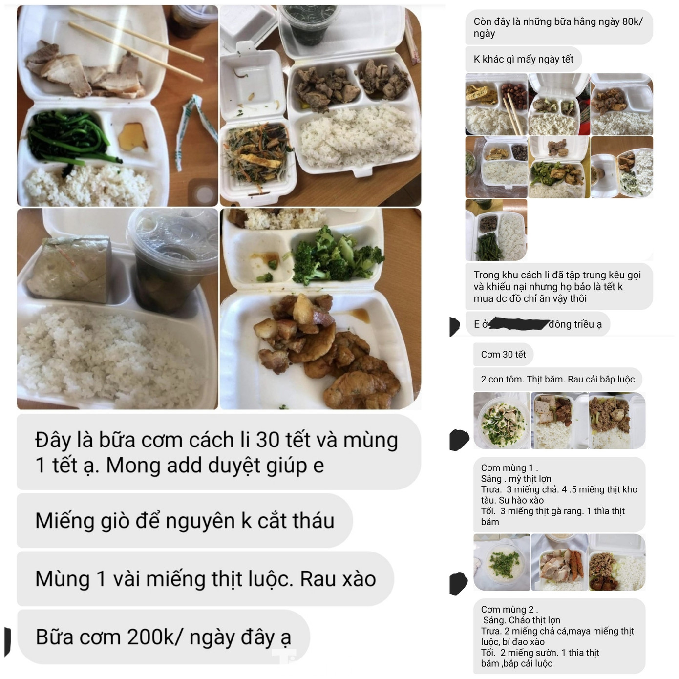 Vụ 'cắt xén' bữa ăn ở Quảng Ninh: Những tin nhắn từ khu cách ly ảnh 2