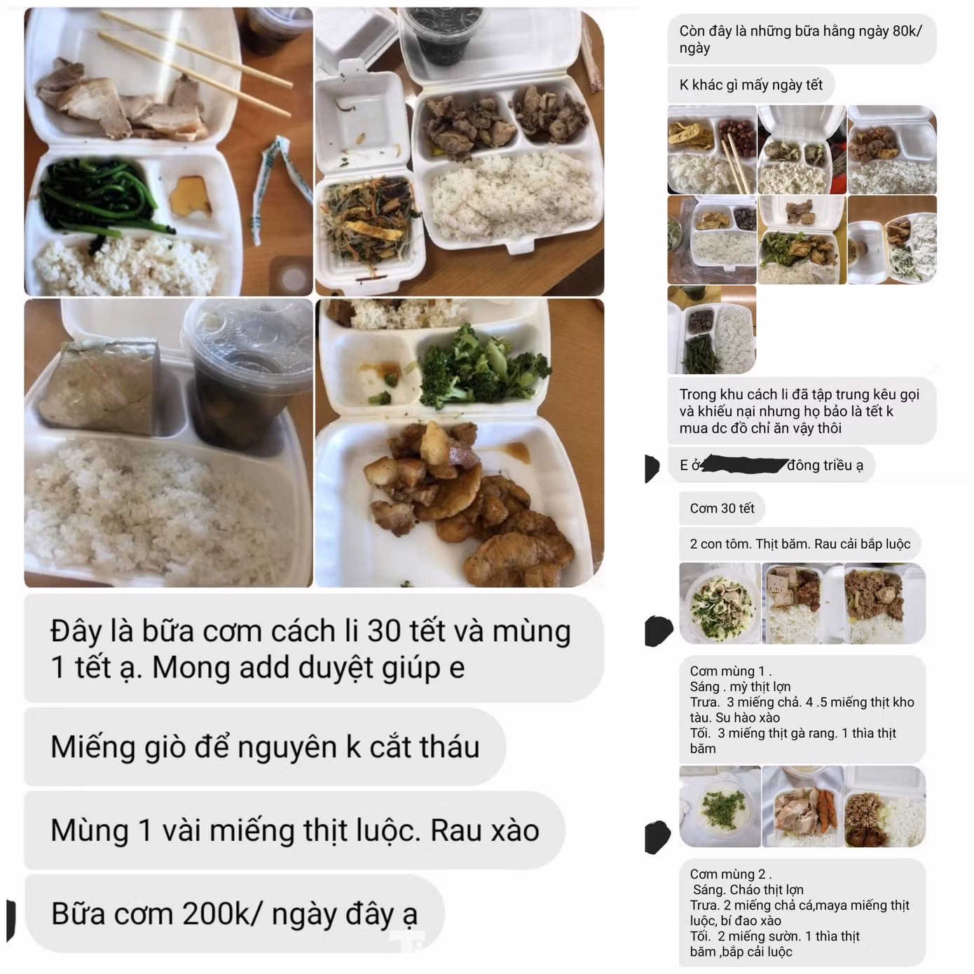 Vụ 'cắt xén' bữa ăn ở Quảng Ninh: Những tin nhắn từ khu cách ly ảnh 2