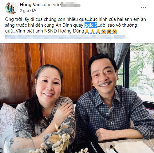 Hồng Vân trách... ông trời, Diệu Hương viết ‘tâm thư’ gửi NSND Hoàng Dũng ảnh 1