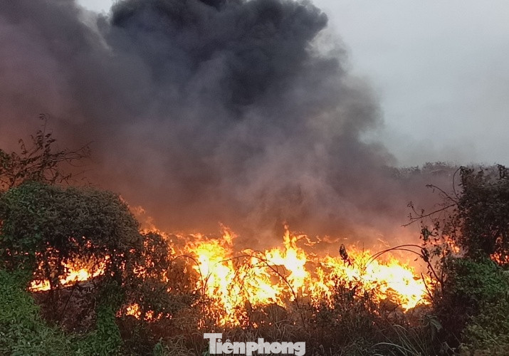 Khu phế liệu rộng hơn 5.000m2 bốc cháy dữ dội kèm tiếng nổ lớn ảnh 1