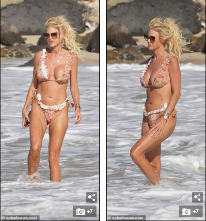 Hoa hậu Thuỵ Điển 46 tuổi tự tin diện áo tắm khoe vòng một 'bốc lửa' ảnh 1