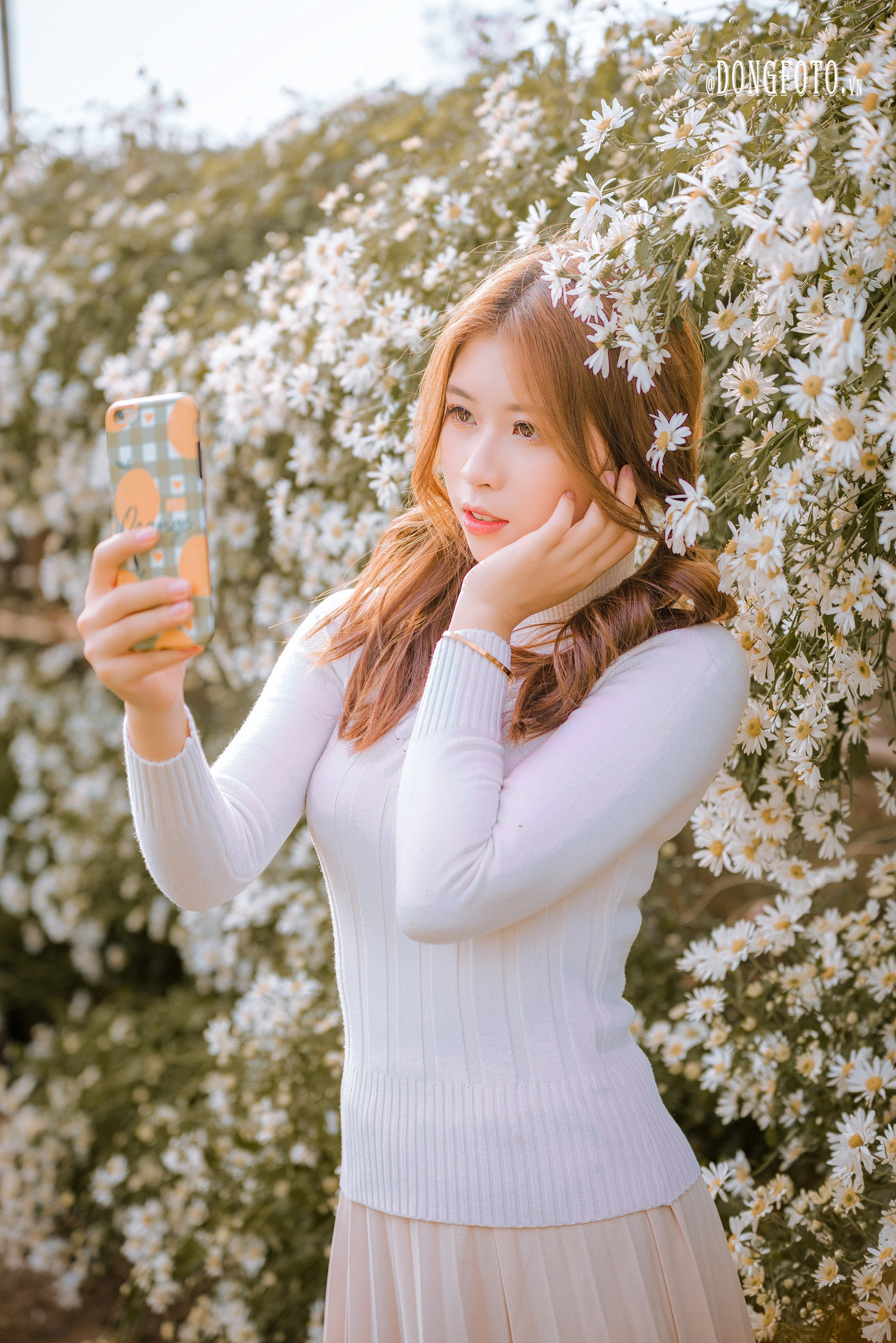 Ngẩn ngơ nét đẹp “nàng thơ” trong bộ ảnh cúc họa mi trắng ảnh 3