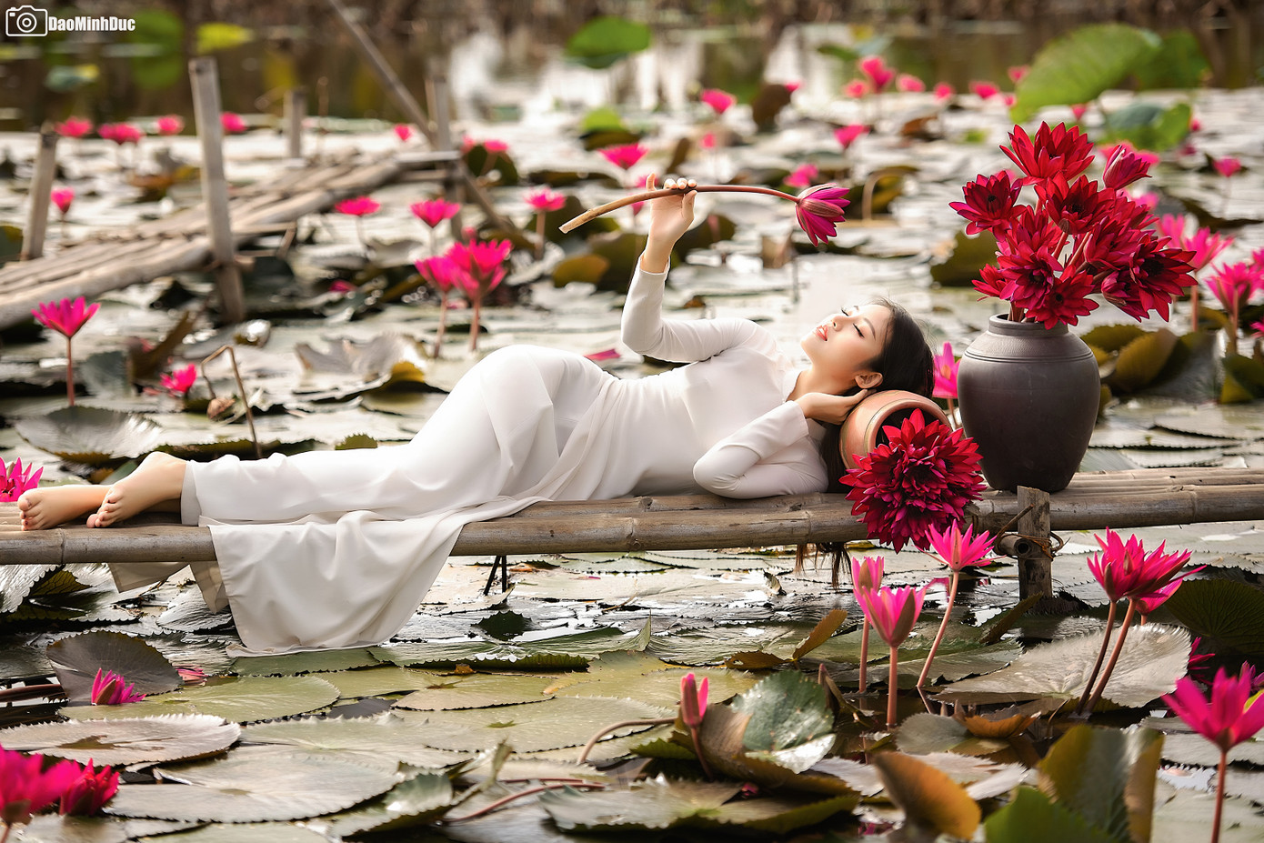 Hot girl Thủy Lợi “đốn tim” dân mạng với bộ ảnh áo dài trắng tinh khôi ảnh 4