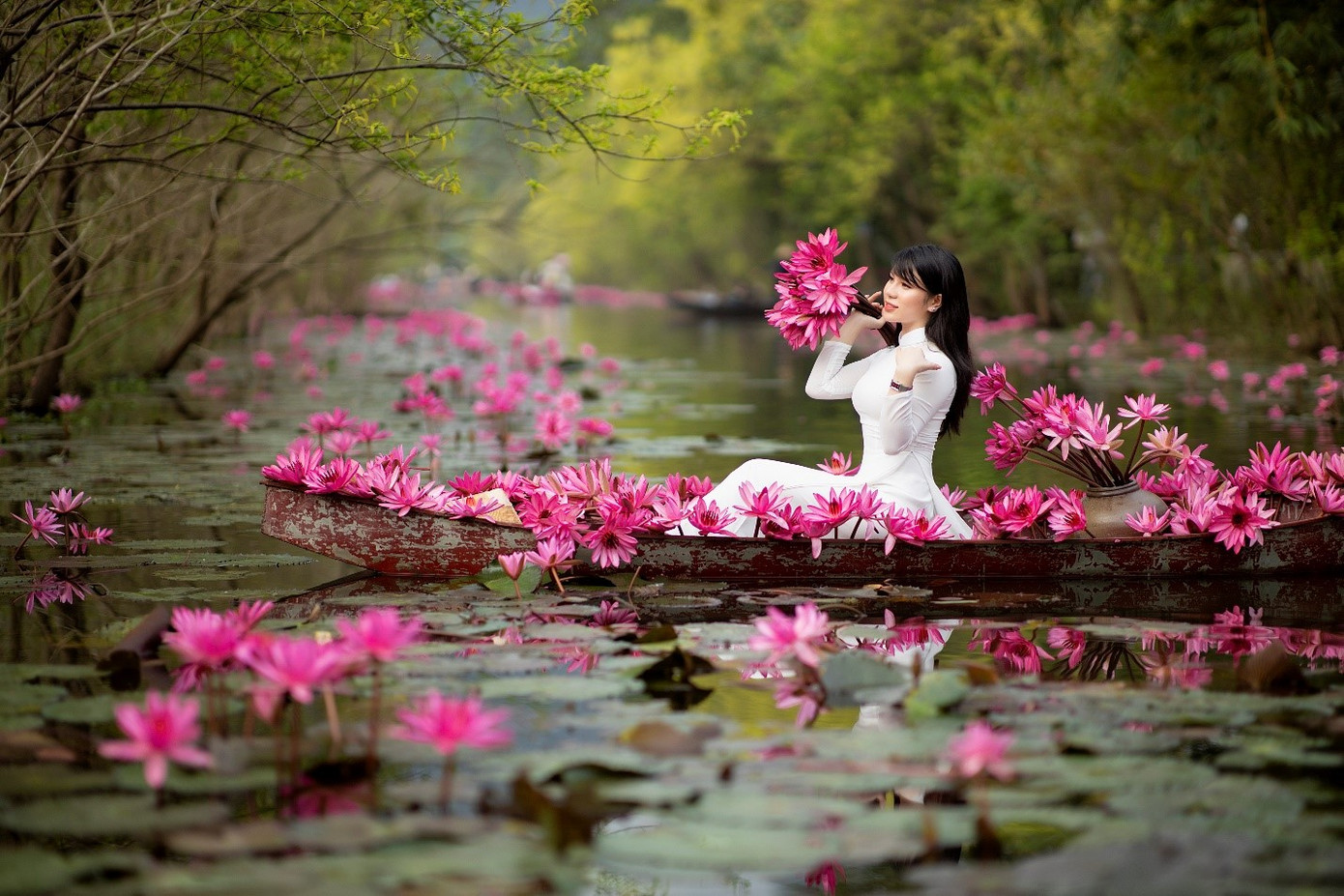 Nàng thơ 9X ‘gieo thương nhớ’ với nét đẹp dịu dàng bên hoa súng ảnh 5