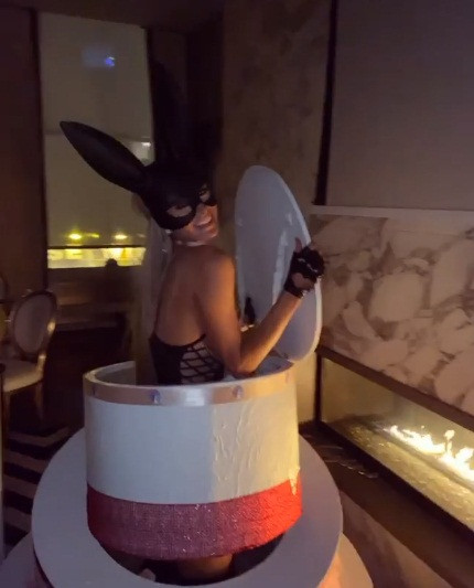 Paris Hilton chui từ trong hộp quà gây bất ngờ cho bạn trai ảnh 2