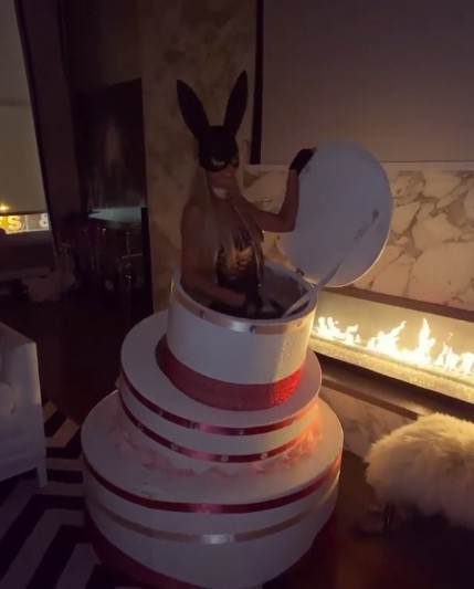 Paris Hilton chui từ trong hộp quà gây bất ngờ cho bạn trai ảnh 1