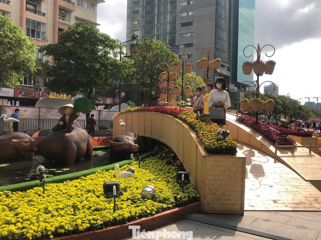 Đi chơi đường hoa Nguyễn Huệ, khách vẫn 'canh me' mở khẩu trang tạo dáng ảnh 12