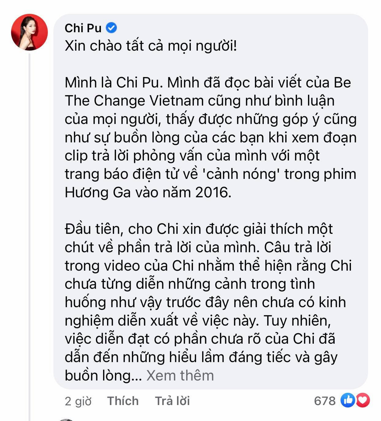 Chi Pu lên tiếng khi bị chỉ trích về phát ngôn bị cho là bỡn cợt chuyện xâm hại tình dục ảnh 2