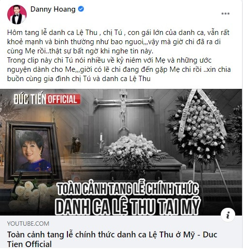 Con gái lớn của danh ca Lệ Thu qua đời sau tang lễ mẹ 2 tháng ảnh 1