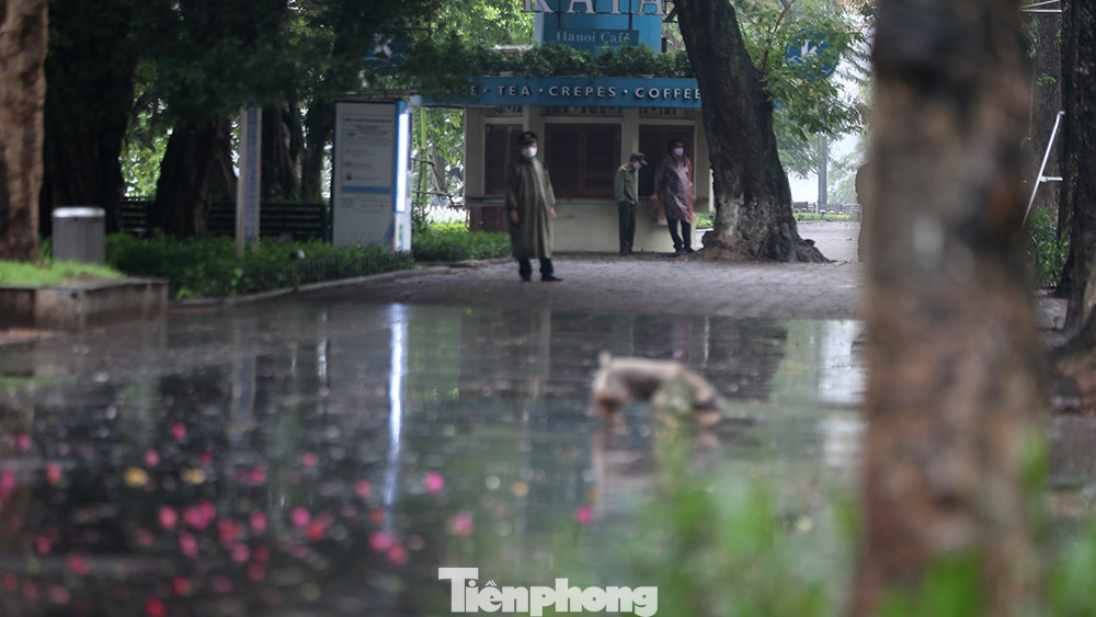 Ngày thứ 3 'cách ly toàn xã hội', hồ Hoàn Kiếm vắng bóng người tập thể dục ảnh 18