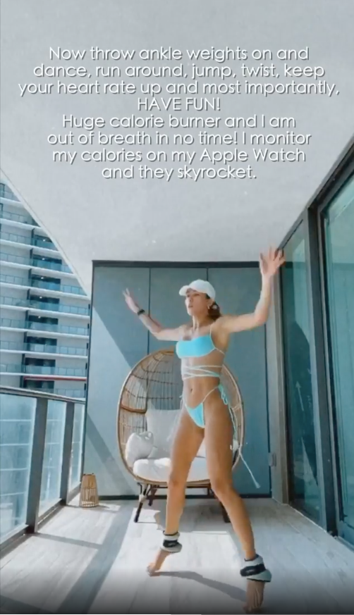 Cindy Prado tung clip tập luyện sung sức ở ban công với bikini bé xíu ảnh 9