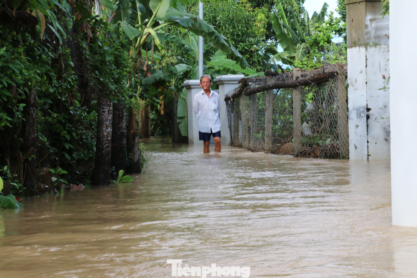 Bão tan nhưng dân phố biển Nha Trang vẫn bì bõm nơi nước ngập ảnh 6