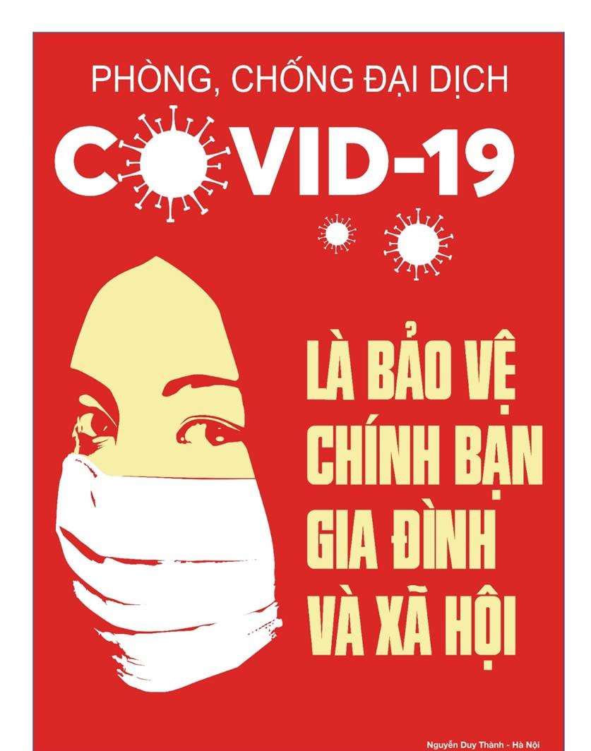 Tung tranh cổ động chống tin giả, cổ vũ đeo khẩu trang chống COVID-19 ảnh 8