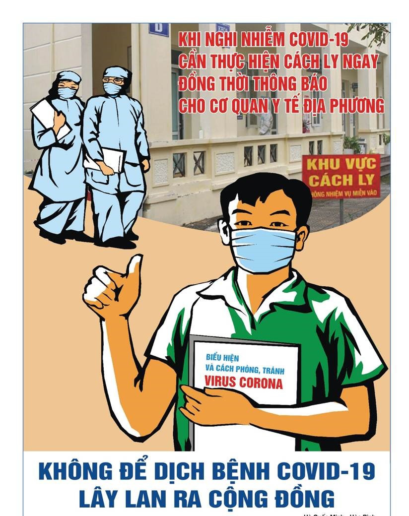 Tung tranh cổ động chống tin giả, cổ vũ đeo khẩu trang chống COVID-19 ảnh 5