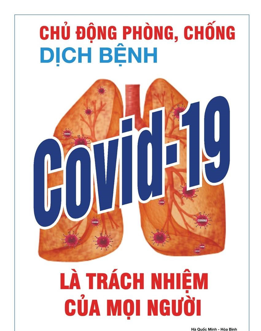 Tung tranh cổ động chống tin giả, cổ vũ đeo khẩu trang chống COVID-19 ảnh 6