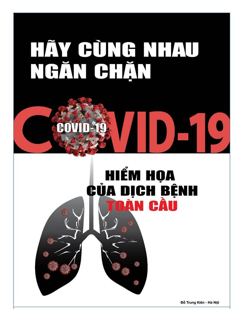 Tung tranh cổ động chống tin giả, cổ vũ đeo khẩu trang chống COVID-19 ảnh 10