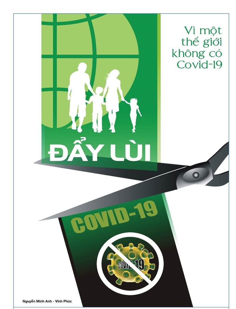 Tung tranh cổ động chống tin giả, cổ vũ đeo khẩu trang chống COVID-19 ảnh 12