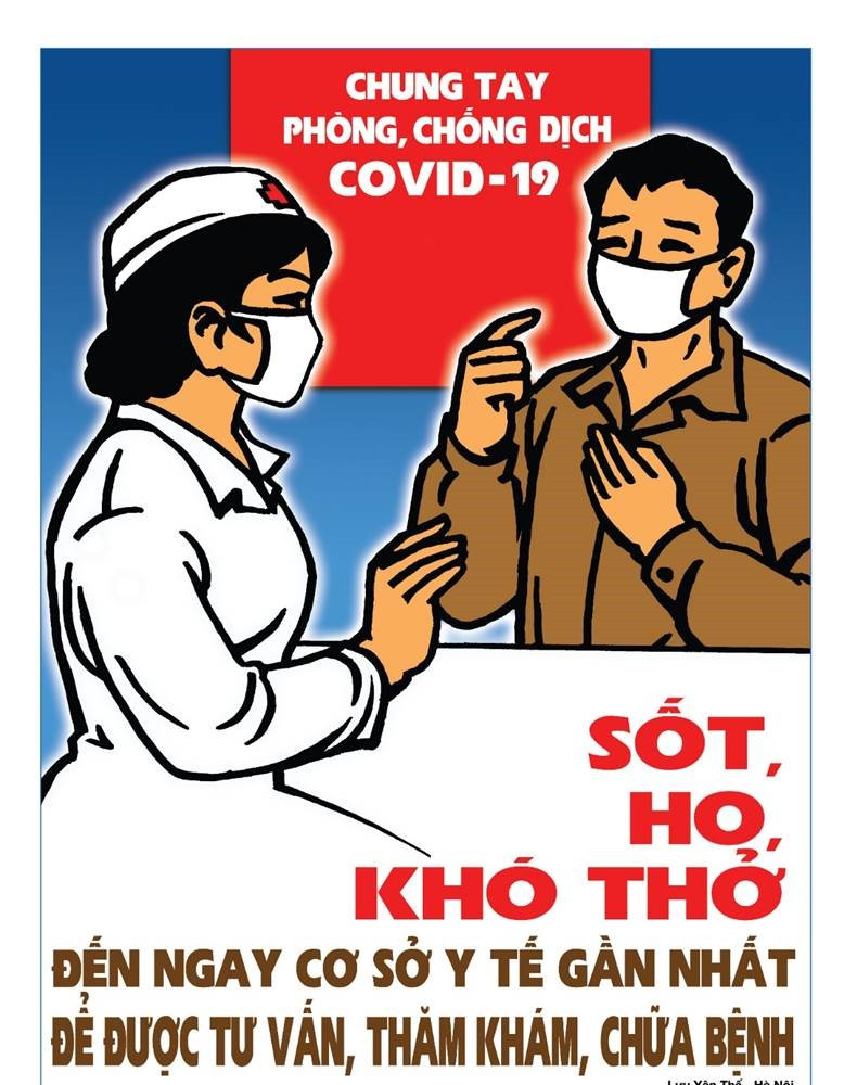 Tung tranh cổ động chống tin giả, cổ vũ đeo khẩu trang chống COVID-19 ảnh 9