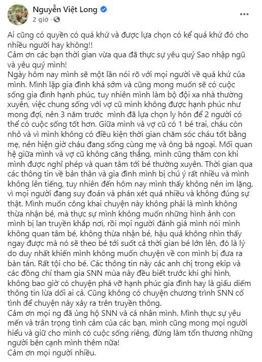 Mũi Trưởng Long lần đầu lên tiếng sau loạt ồn ào đời tư: Ai cũng có quyền có quá khứ! ảnh 3