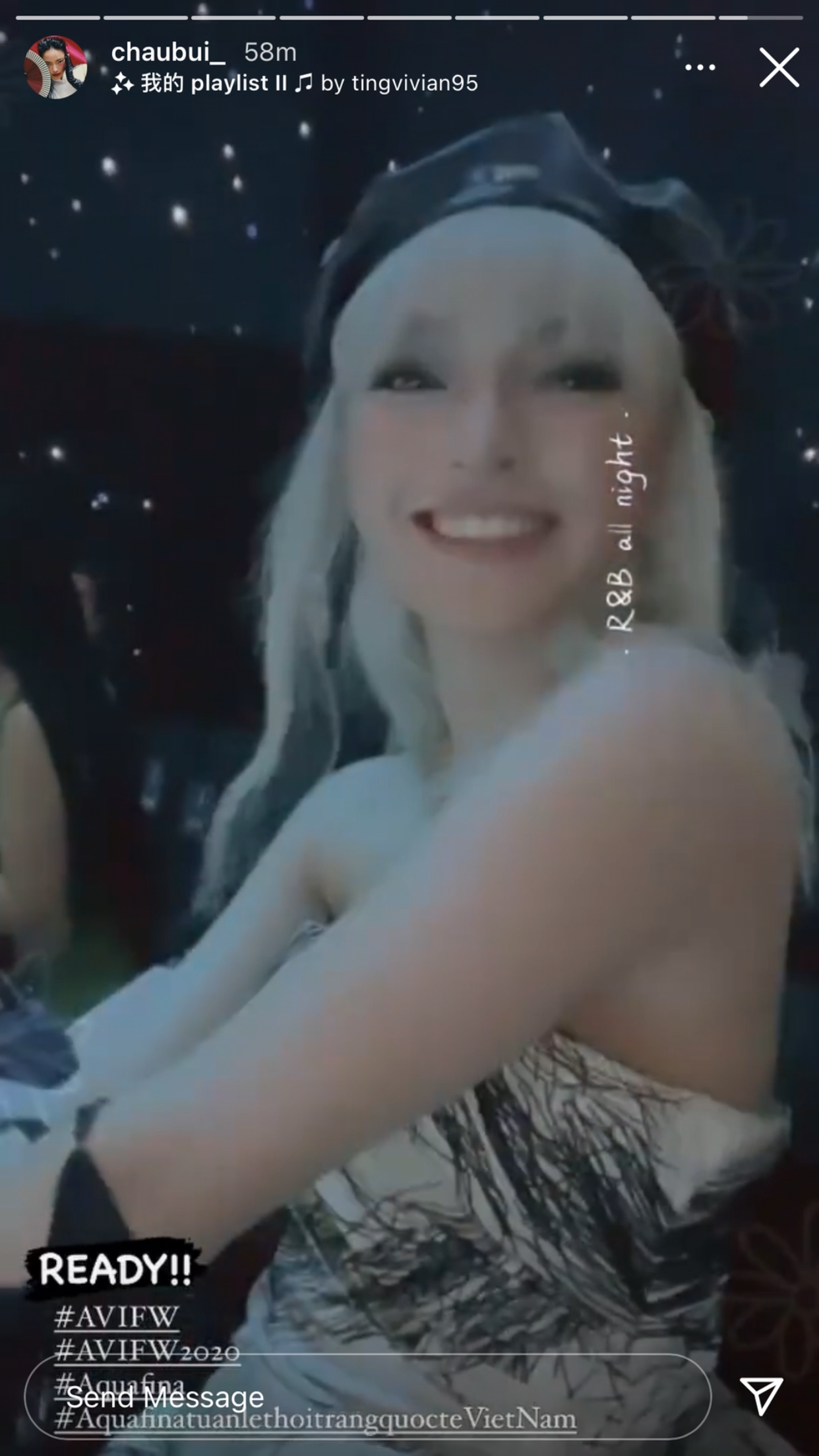 Cùng xuất hiện ở Tuần lễ thời trang, Châu Bùi cười “mê mệt” khi thấy Binz lướt ngang ảnh 2