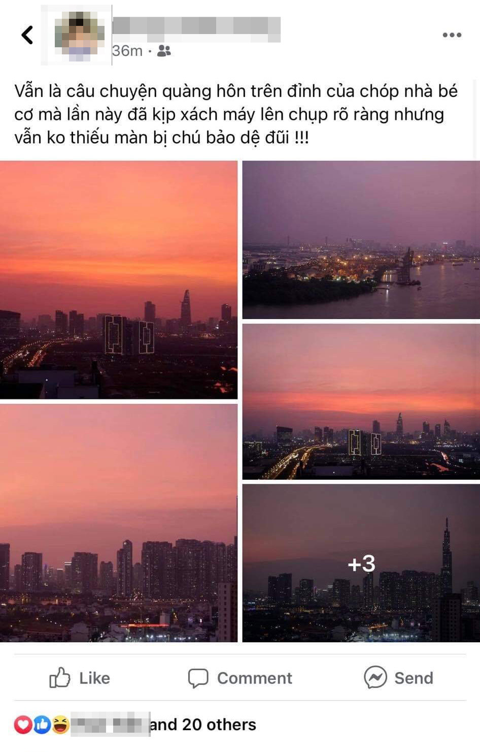 Tạm gác lại lo âu, người dân Sài Gòn cùng ngắm hoàng hôn đẹp như trong phim “La La Land“ ảnh 2