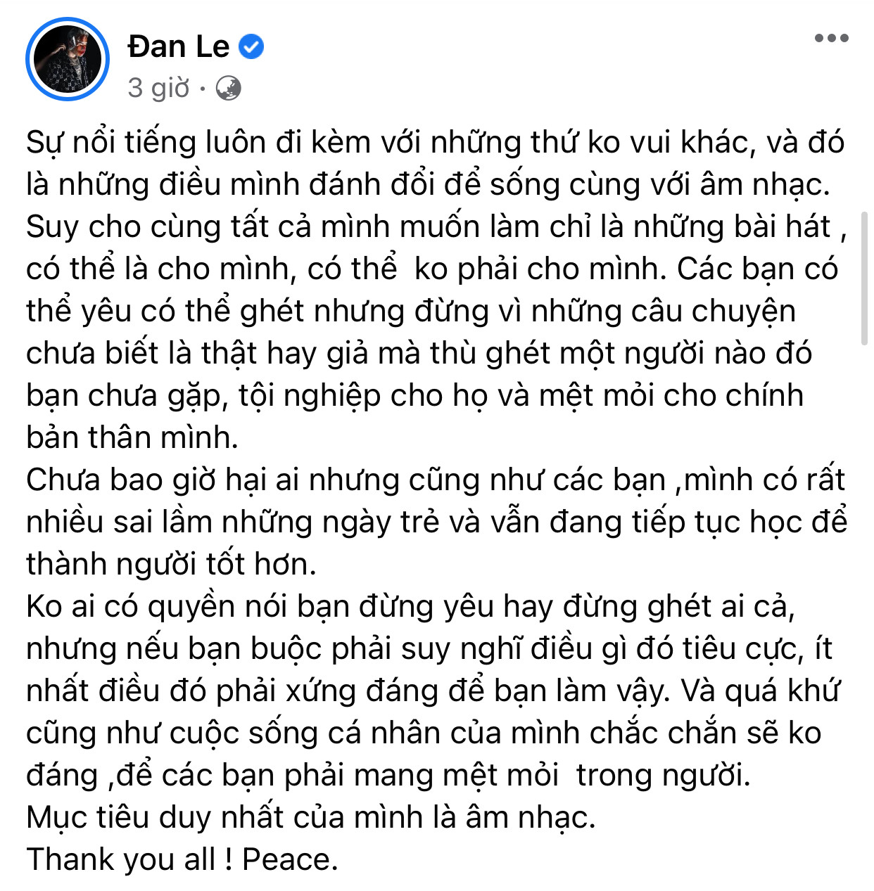 Binz lần đầu lên tiếng sau khi bị lập group anti, khẳng định mục tiêu duy nhất là âm nhạc ảnh 1