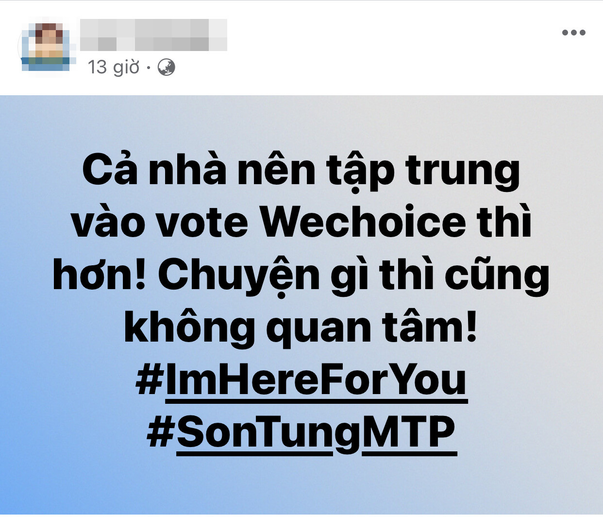 Admin của loạt fanpage lớn lập hashtag #ImHereForYou ra sức bảo vệ Sơn Tùng M-TP ảnh 1