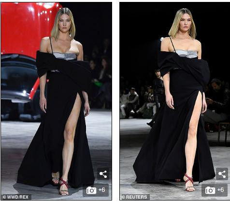 Siêu mẫu cao 1m88 Karlie Kloss mặc đầm cúp ngực catwalk quyền lực ảnh 5