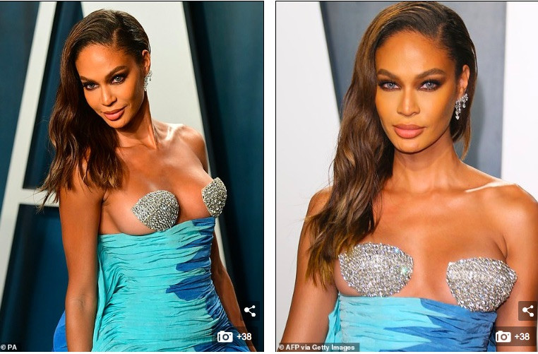 Siêu mẫu Joan Smalls mặc váy như bán nude, hở trọn bầu ngực gây ngỡ ngàng ảnh 1