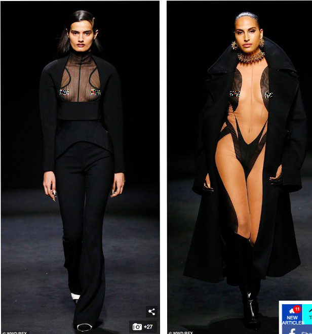 Người mẫu khoe trọn vòng 1 trên sàn catwalk ảnh 2