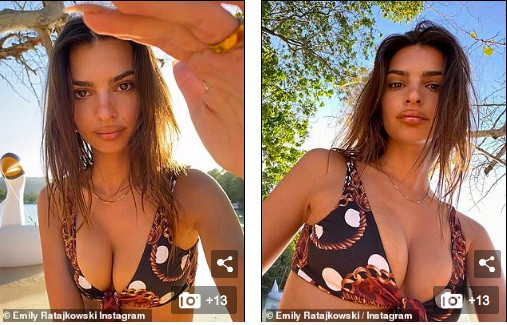 Mỹ nhân áo tắm Emily Ratajkowski thả dáng cực sexy ở biển ảnh 3