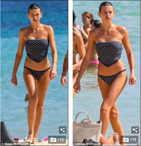 Chân dài Victoria's Secret mặc áo tắm lạ mắt, dáng đẹp như tạc tượng ở biển ảnh 5