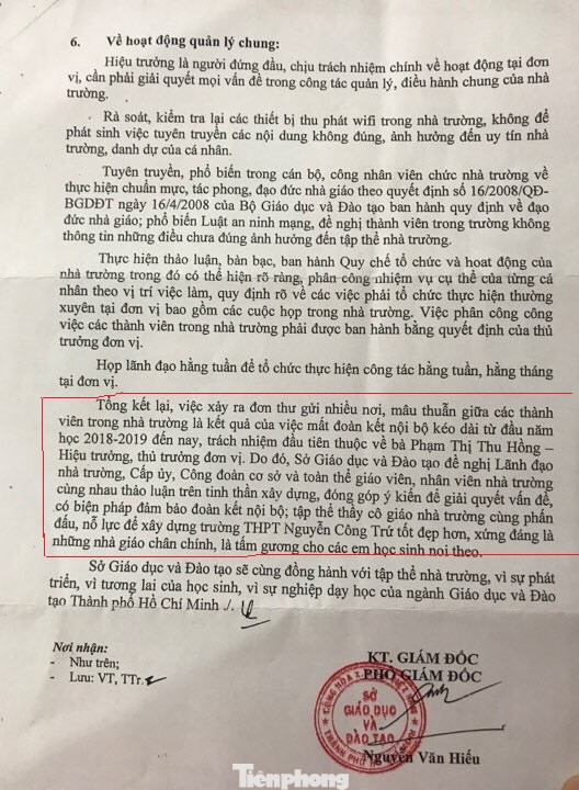 Phê bình lãnh đạo trường THPT Nguyễn Công Trứ vụ giáo viên bị tố sửa điểm ảnh 2