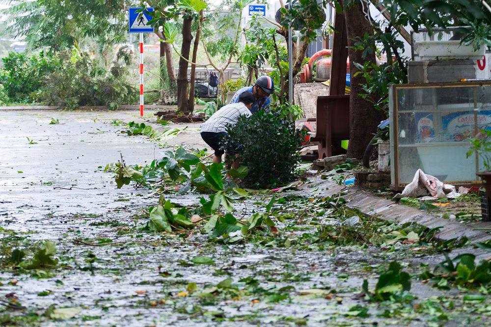 VIDEO: Thành phố ngổn ngang, người dân Đà Nẵng chung tay khắc phục hậu quả sau bão số 9 ảnh 3