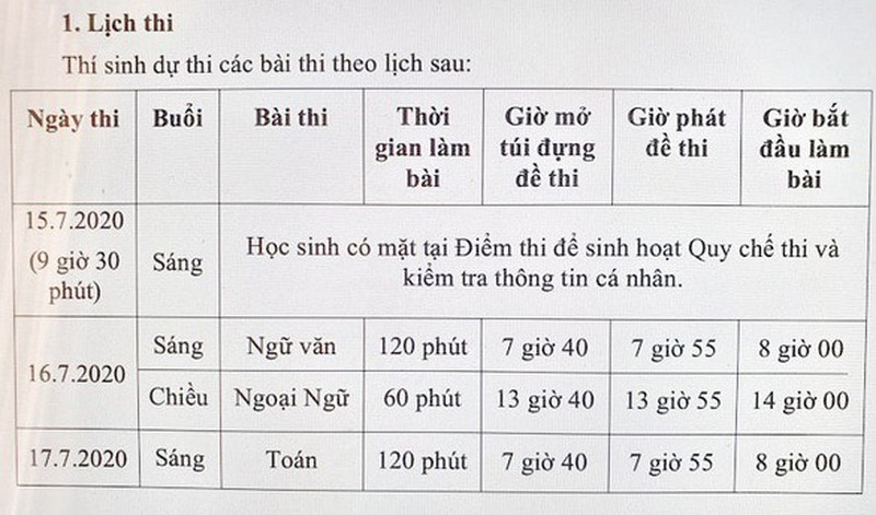 TP.HCM: Sáng nay 16/7, hơn 82.000 học sinh tham dự kỳ thi tuyển sinh vào lớp 10 ảnh 1